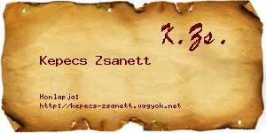 Kepecs Zsanett névjegykártya